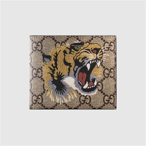 gucci mens wallet with tiger|gucci tiger gg supreme wallet.